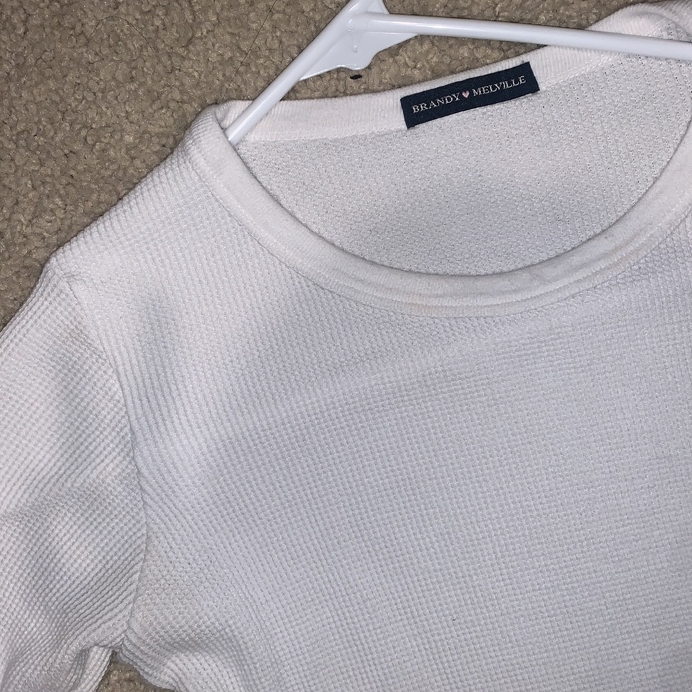 Brandy Melville Waffle Long Sleeve Shirt Thermal